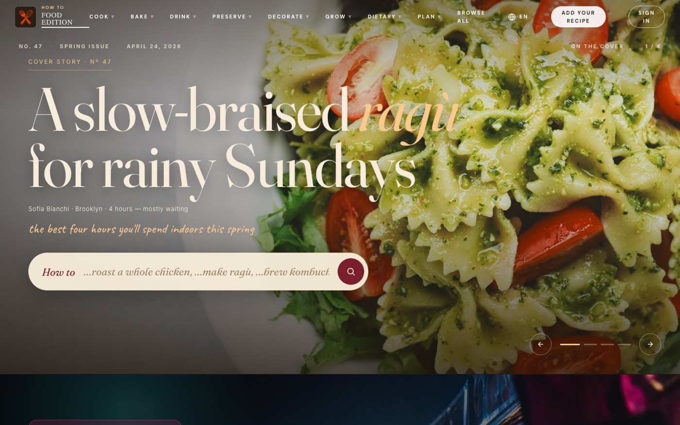 HowTo: Food Edition — live screenshot